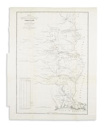 (INDIAN LANDS.) Hood, Washington. Map Illustrating the Plan of the Defences of the Western & North-Western Frontier,